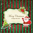 Vintage christmas frame with ornaments