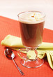 Coffee Glasse with ice cream on a table
