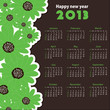 new year calendar 2013