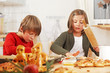 kids preparing a yeast dough