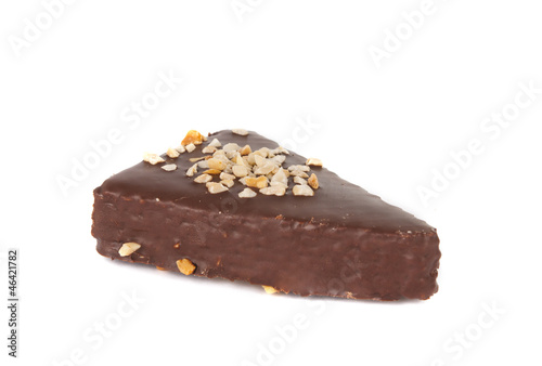 Photo: Waffle chocolate cake isolated Waffle chocolate cake isolated