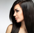 Pretty woman with long brown hairs
