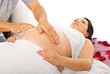 Photo: Pregnant woman at massage Pregnant woman at massage