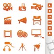 movie maker icon set