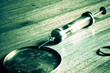 old glass syringe