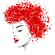 Afro hairstyle with hearts