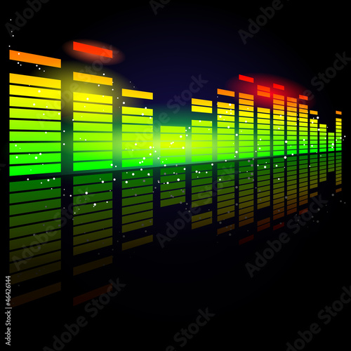 Vector: Vector illustration of a digital equalizer Vector illustration of a digital equalizer