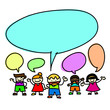 Kids hand draw cartoon .Illustrator