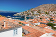 Overview of the island of Hydra, Greece
