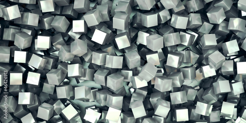 Illustration: processed metal cubes processed metal cubes