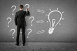 businessman drawing on wall - problem solving ideas