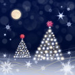 Christbäume in der Nacht