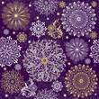 Christmas dark violet seamless pattern