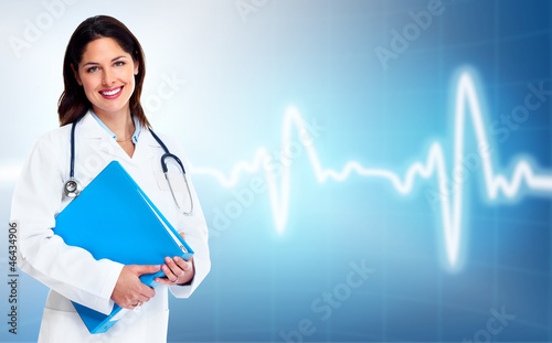 Photo: Doctor woman. Health care. Doctor woman. Health care.
