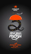 New Year menu card design template.