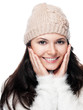 Photo: Pretty young woman with hat - isolated Pretty young woman with hat - isolated