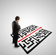 businessman and  labyrinth