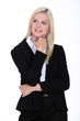 Confident blond business woman