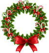 Christmas holly wreath