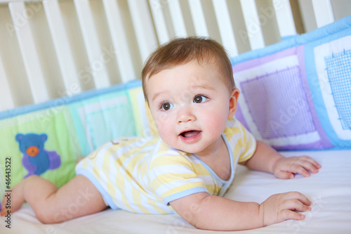 Photo: Cute Baby in Crib Cute Baby in Crib