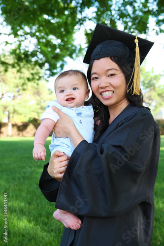 Photo: Mother and Baby at Graduation Mother and Baby at Graduation