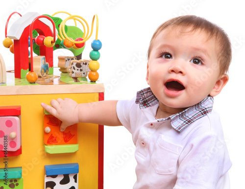 Photo: Cute Boy Playing with Toys Cute Boy Playing with Toys