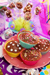 homemade sweets on  birthday party table for child