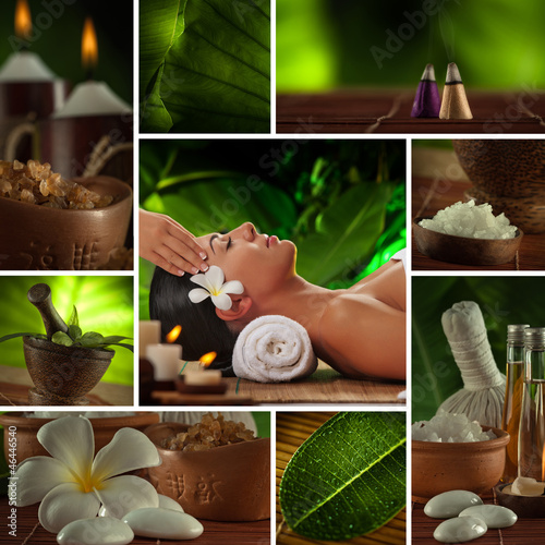 Photo: Spa theme photo collage composed of different images Spa theme photo collage composed of different images