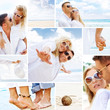 Photo: Couple on the beach mix composed of a few images Couple on the beach mix composed of a few images
