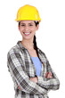 craftswoman posing