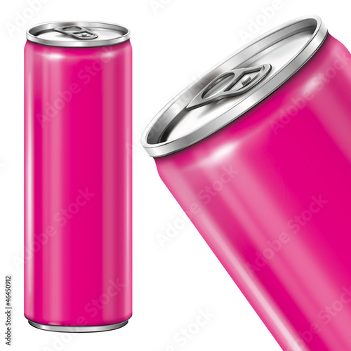 Illustration: Can on white background - pink Can on white background - pink