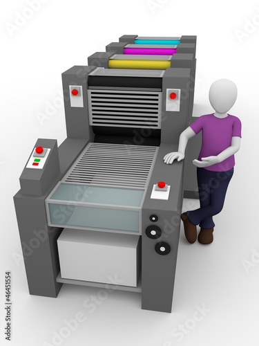 Illustration: printing worker printing worker
