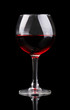 Wineglass isolated on black