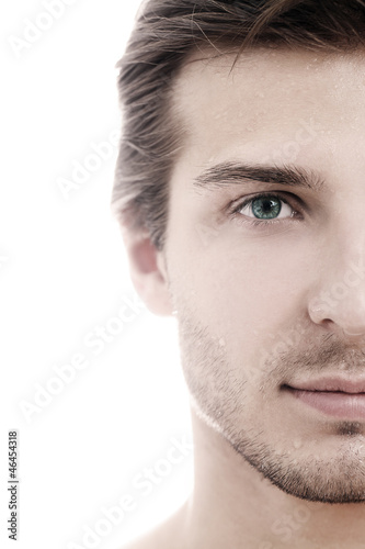Photo: Charming and handsome man half face Charming and handsome man half face