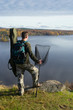 Photo: Angler on the hills edge Angler on the hills edge