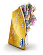 3d open credit card