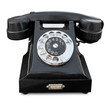 Old phone isolated. Clipping path included.