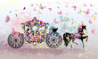 vintage floral carriage