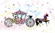vintage floral carriage