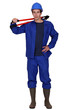 young worker posing with bolt cutters