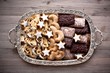 Tray with Christmas cookies