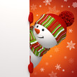 Illustration: snowman banner snowman banner