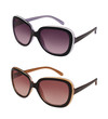 Pair of sunglasses in different colors isolated on white