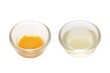 separated egg white and yolk