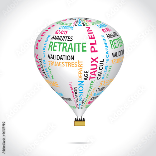 Vector: montgolfière retraite montgolfière retraite