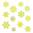Set Eiskristall Schneeflocke Weihnachten Winter