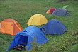 seven colored tends to igloo for the night of the pilgrims