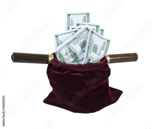 Photo: Velvet Offering Bag Full of Money Velvet Offering Bag Full of Money