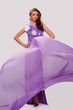 girl in a purple dress