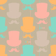 Moustache seamless pattern